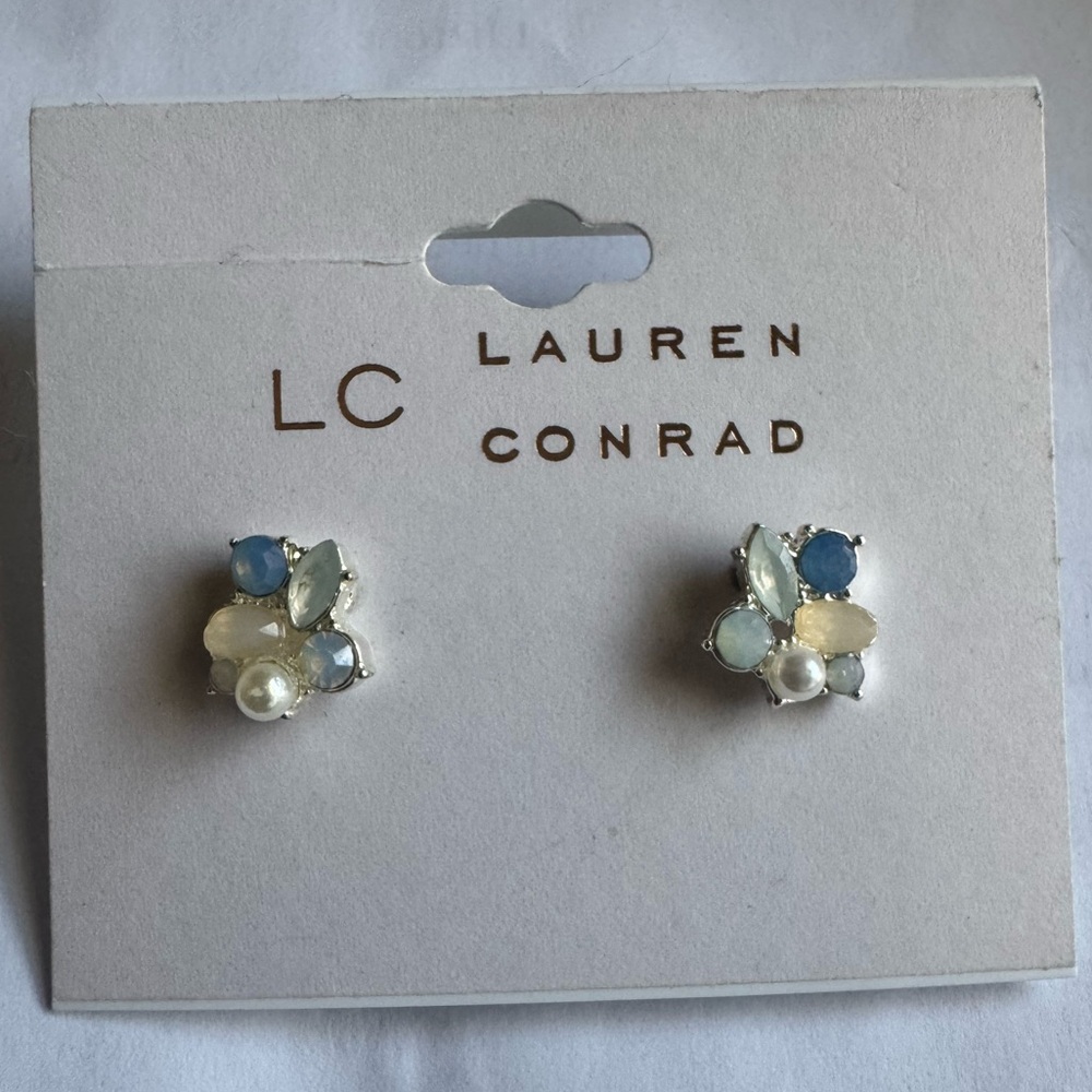 Kohl's LC Lauren Conrad Silver and Multicolor Stud Earrings